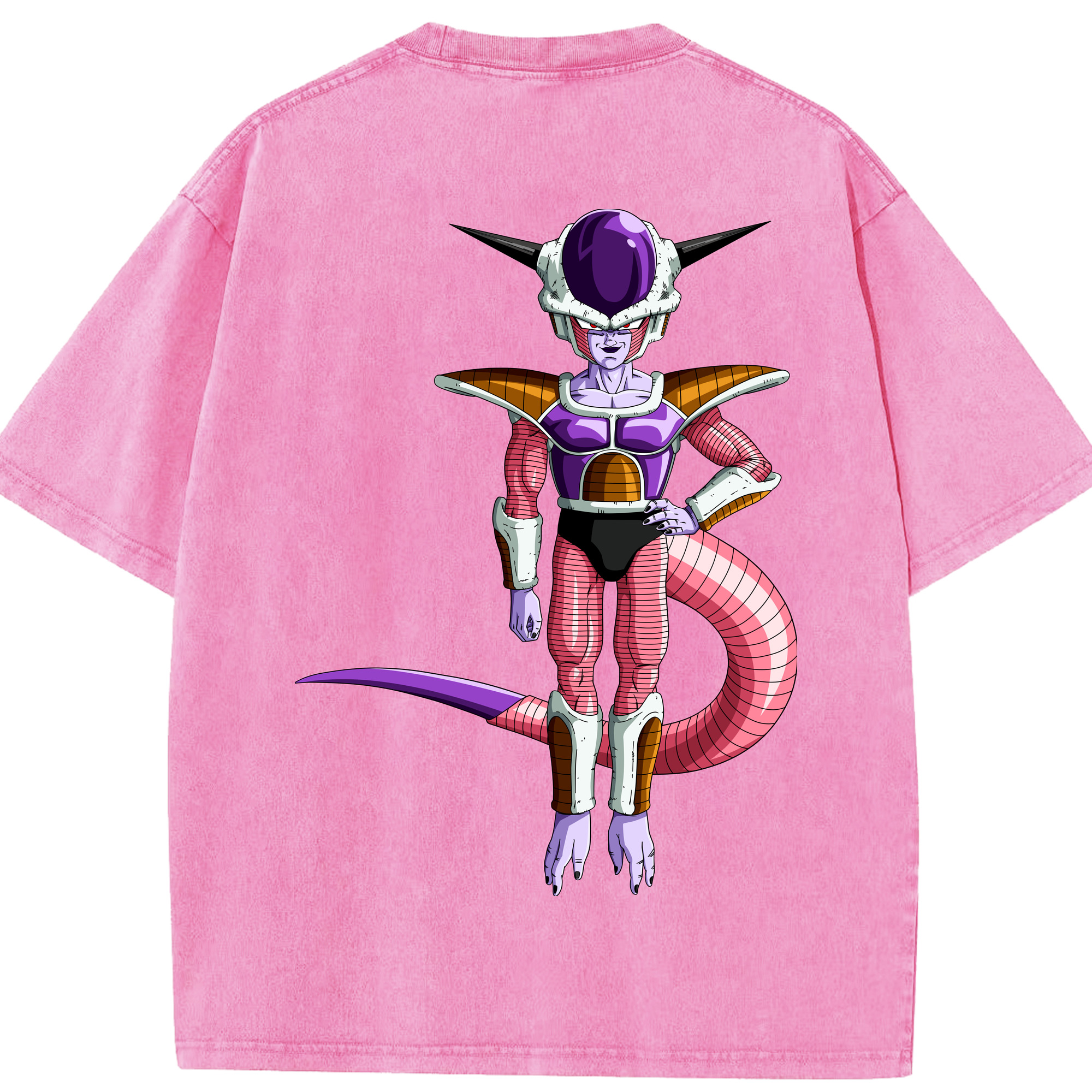（画像用） ドラゴンボール フリーザ DRAGON BALL Frieza 綿100% ヴィンテージ風 半袖Tシャツ（背面プリント）